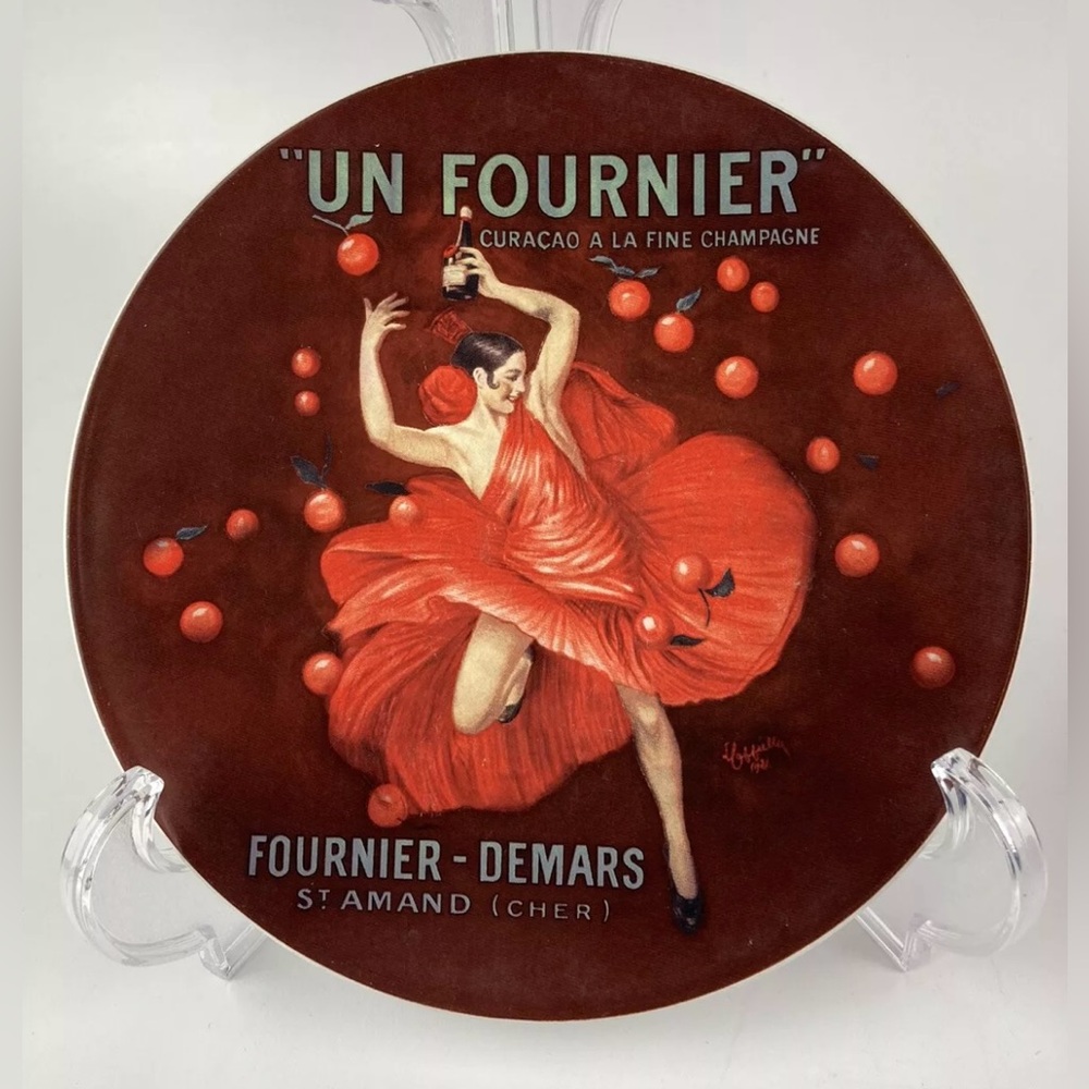 POTTERY BARN Bubbly “Un Fournier” Dessert Salad Plate Dancer French 2002#1029245